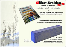 Silikat Kreiden Lieferformen, Atelier Bohring